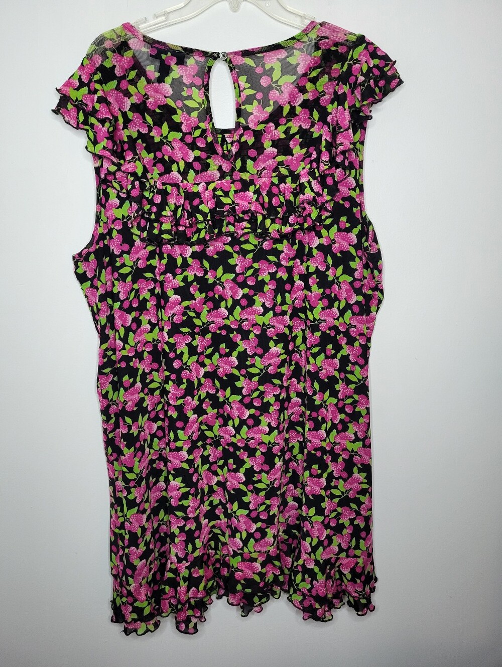 ModCloth Jam Packed on the Prairie Dress Size 2X Raspberry Ruffle - Picture 2 of 13